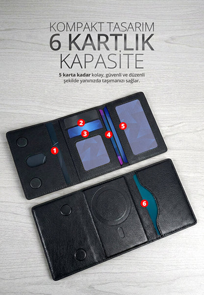 🔒 CardVault™ MagSafe Uyumlu RFID Korumalı Premium Akıllı Kartlık Cüzdan 💳